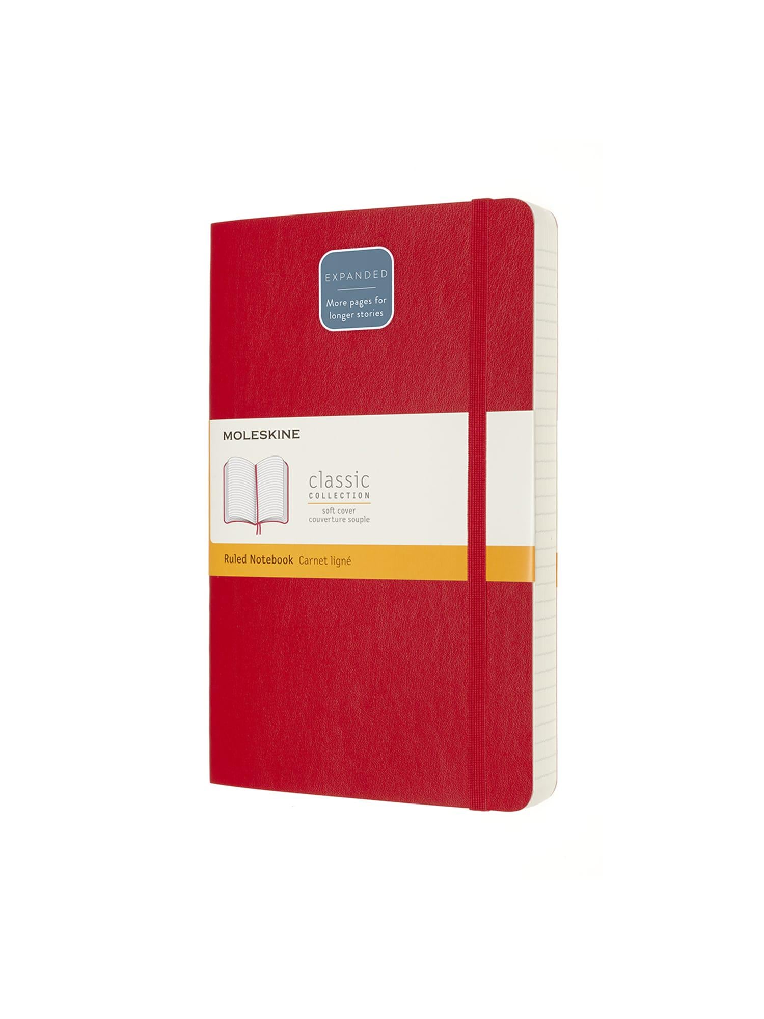 Блокнот Moleskine Classic Expanded средний линейка Красный Мягкий (QP616EXPF2)