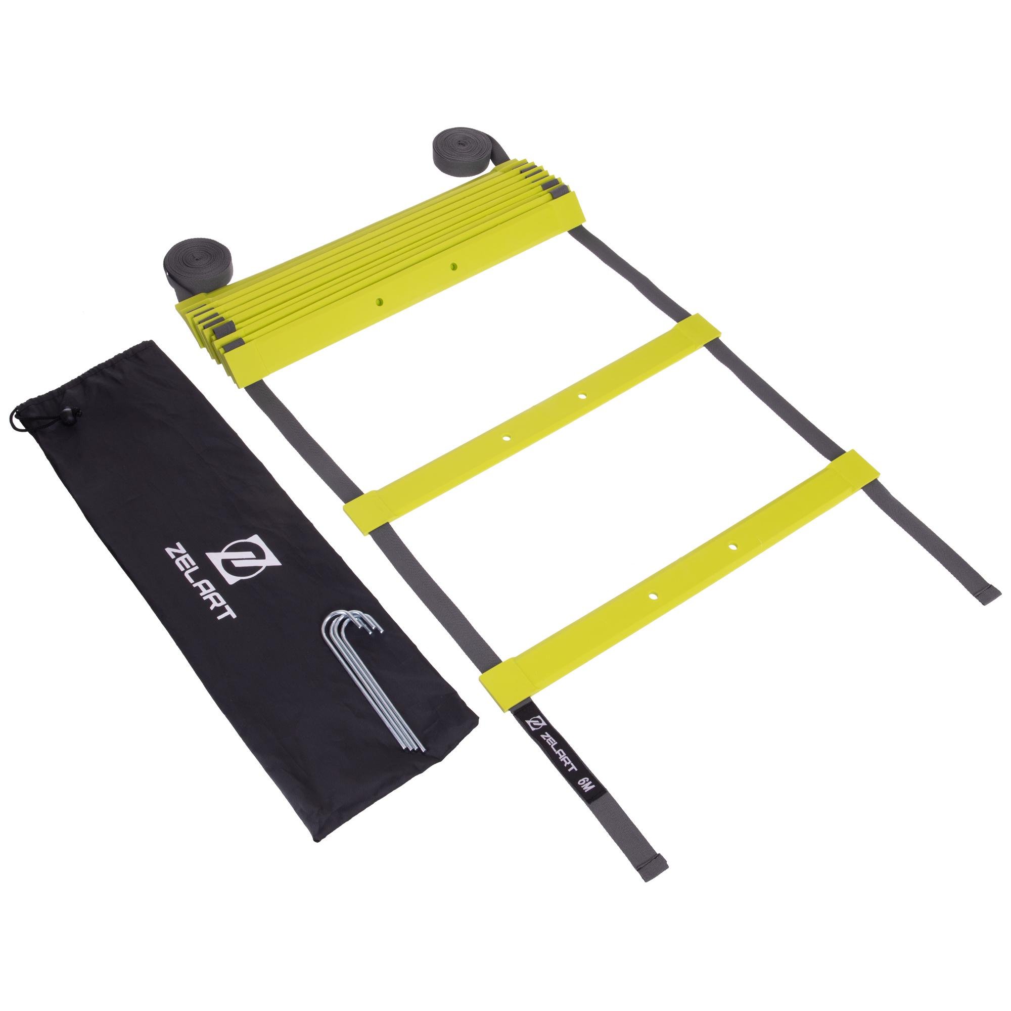 Координационная лестница дорожка Zelart FI-2565 для тренировки скорости 6 м Салатовый (DR003217)