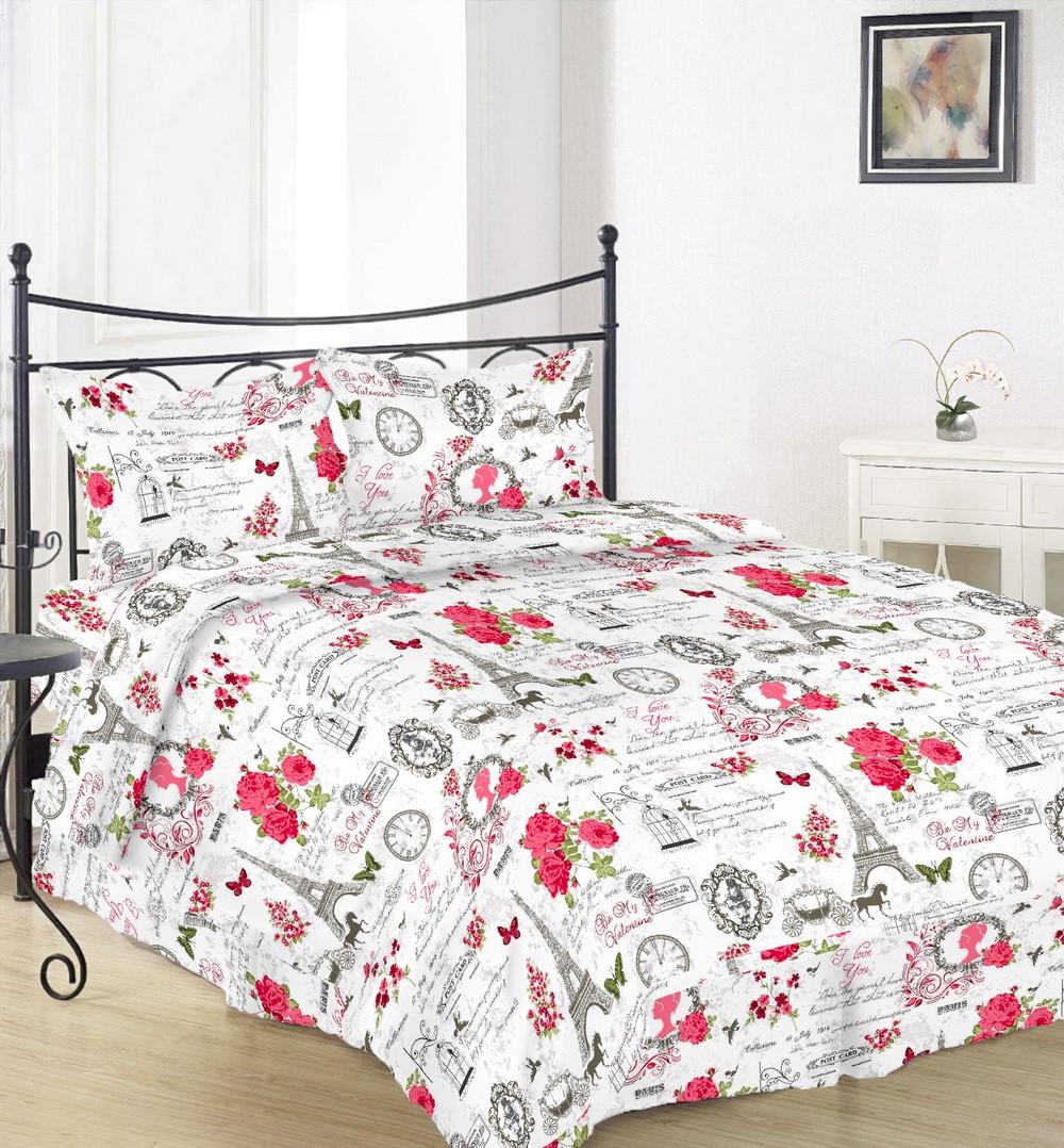 Простынь Вилена Голд Париж бязь евро 220х220 см