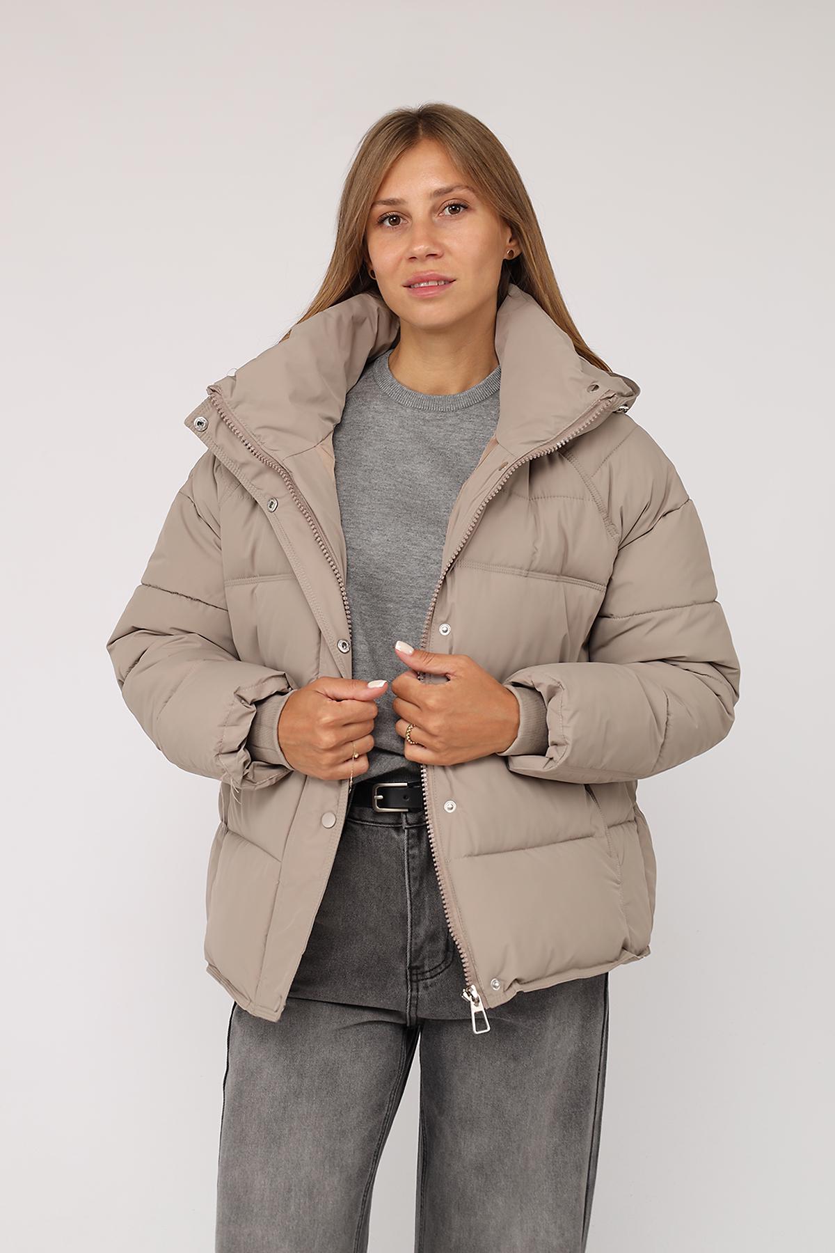 Куртка жіноча зимова ЦБ-00277862 р. 54 Капучино (29080055)