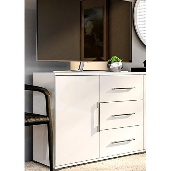 Комод MiroMark 1дв 3шх Фемелі з дзеркалом Білий глянець (FM-61-WB) - фото 2