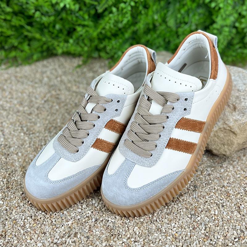 Кеди жіночі шкіряні Е-007060-1 p. 40 25,5 см Бежевий - фото 2 Кеди жіночі шкіряні Е-007060-1 p. 40 25,5 см Бежевий - фото 2