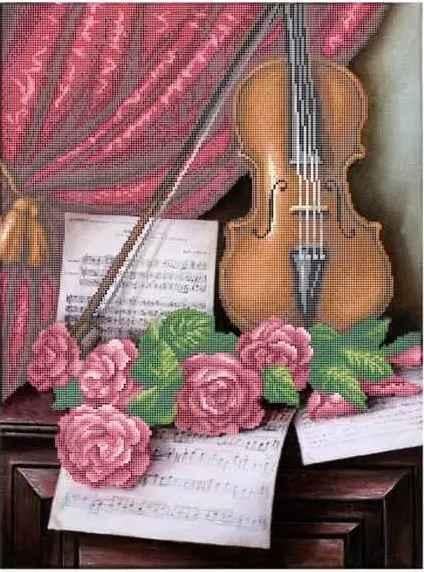 Вышивка бисером Мелодия любви частичная вышивка 39х53 см (1747474742) Вышивка бисером Мелодия любви частичная вышивка 39х53 см (1747474742)