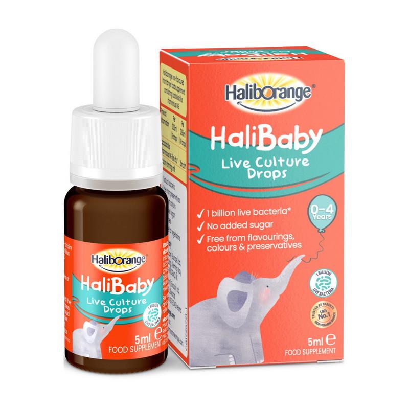 Лактобактерії рамнозус для дітей Haliborange Halibaby Live Culture Drops 5 мл (22424-01)