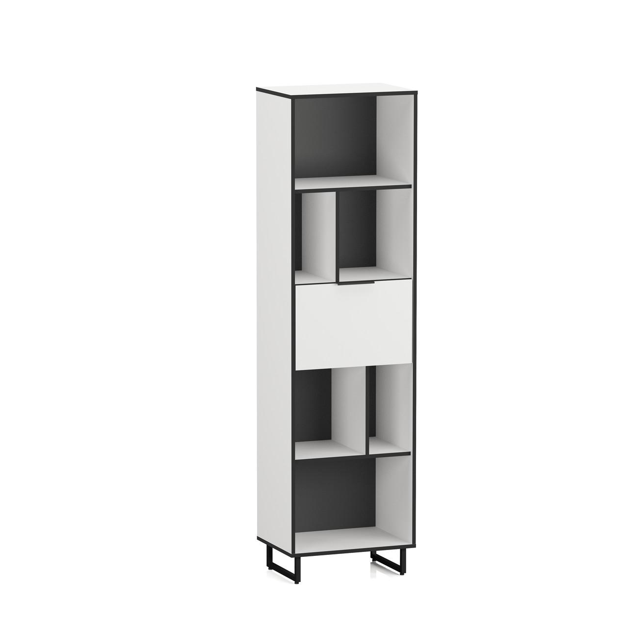 Стеллаж для книг и декора Moreli F-0016 на ножках для дома Белый (F-0016-white)