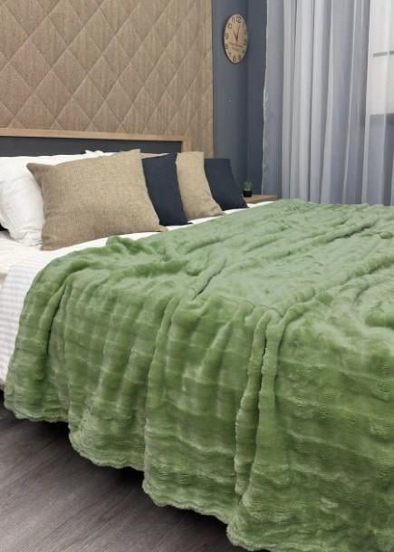 Покривало на диван/ліжко Soft Night 200х230 см Салатовий (87-130) - фото 3 Покривало на диван/ліжко Soft Night 200х230 см Салатовий (87-130) - фото 3