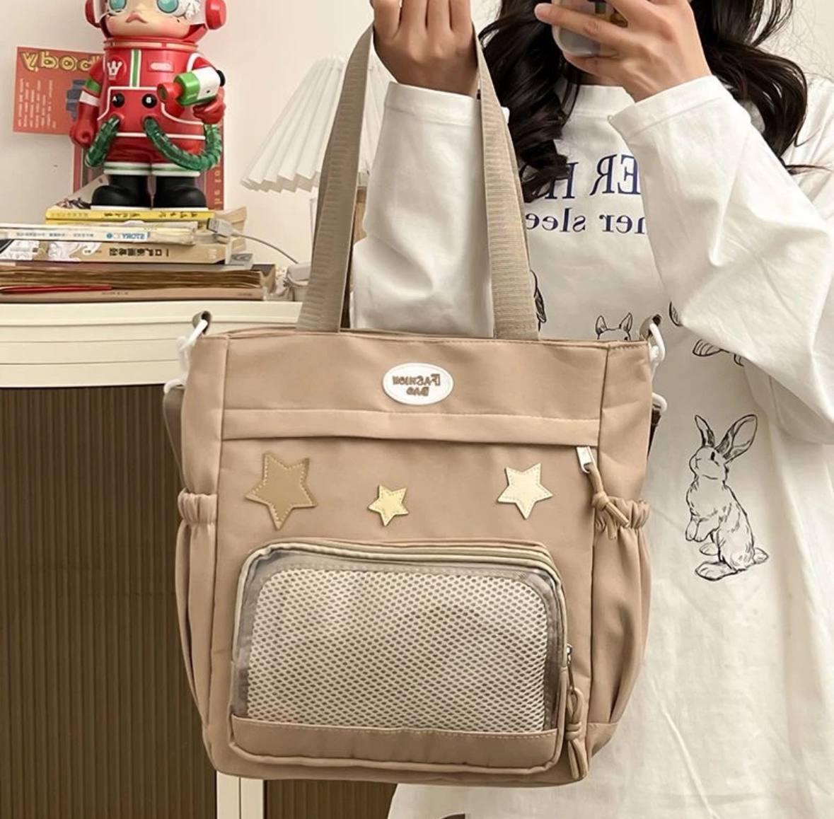 Сумка для девочки с карманами в японском стиле Бежевый (2600178579) - фото 4