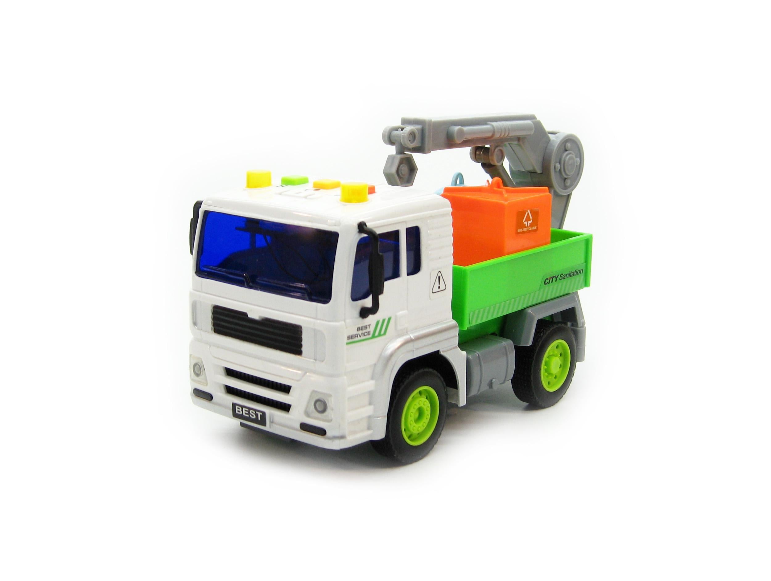 Мусоровоз игрушечный WY 521 с инерцией звуком светом Мусоровоз игрушечный WY 521 с инерцией звуком светом