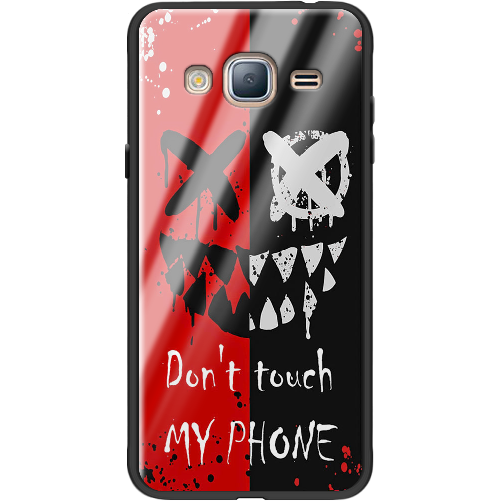 Чехол BoxFace Samsung J320 Galaxy J3 Bad Smile Черный силикон со стеклом (24962-up2468-37742)