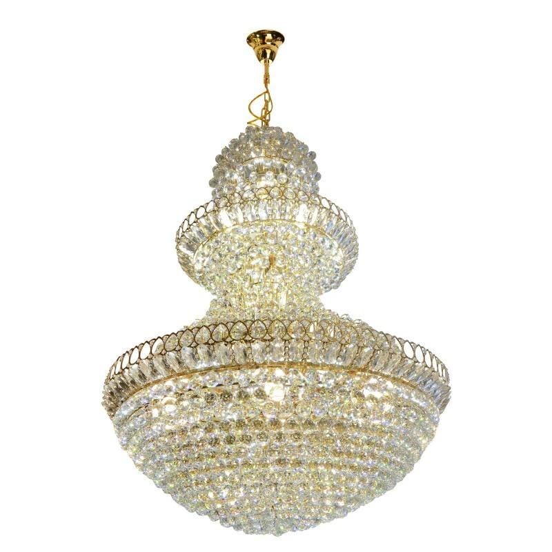 Люстра подвесная большая Brille BCL-394S/30xE14/138 LED для холла с подсветкой