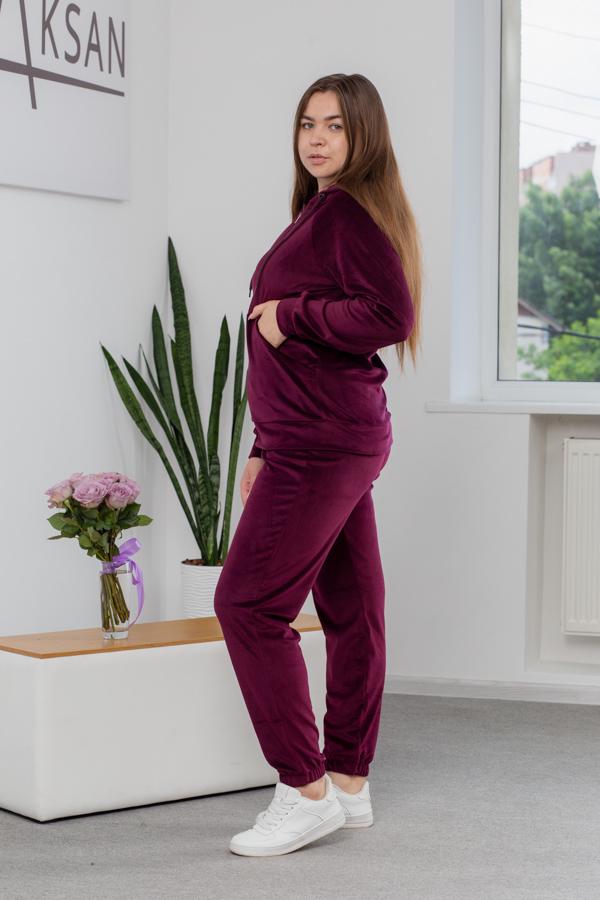 Спортивный костюм женский AKSAN двойка 2XL Бордовый (23.1860_burgundy_50(2XL)) - фото 2 Спортивный костюм женский AKSAN двойка 2XL Бордовый (23.1860_burgundy_50(2XL)) - фото 2