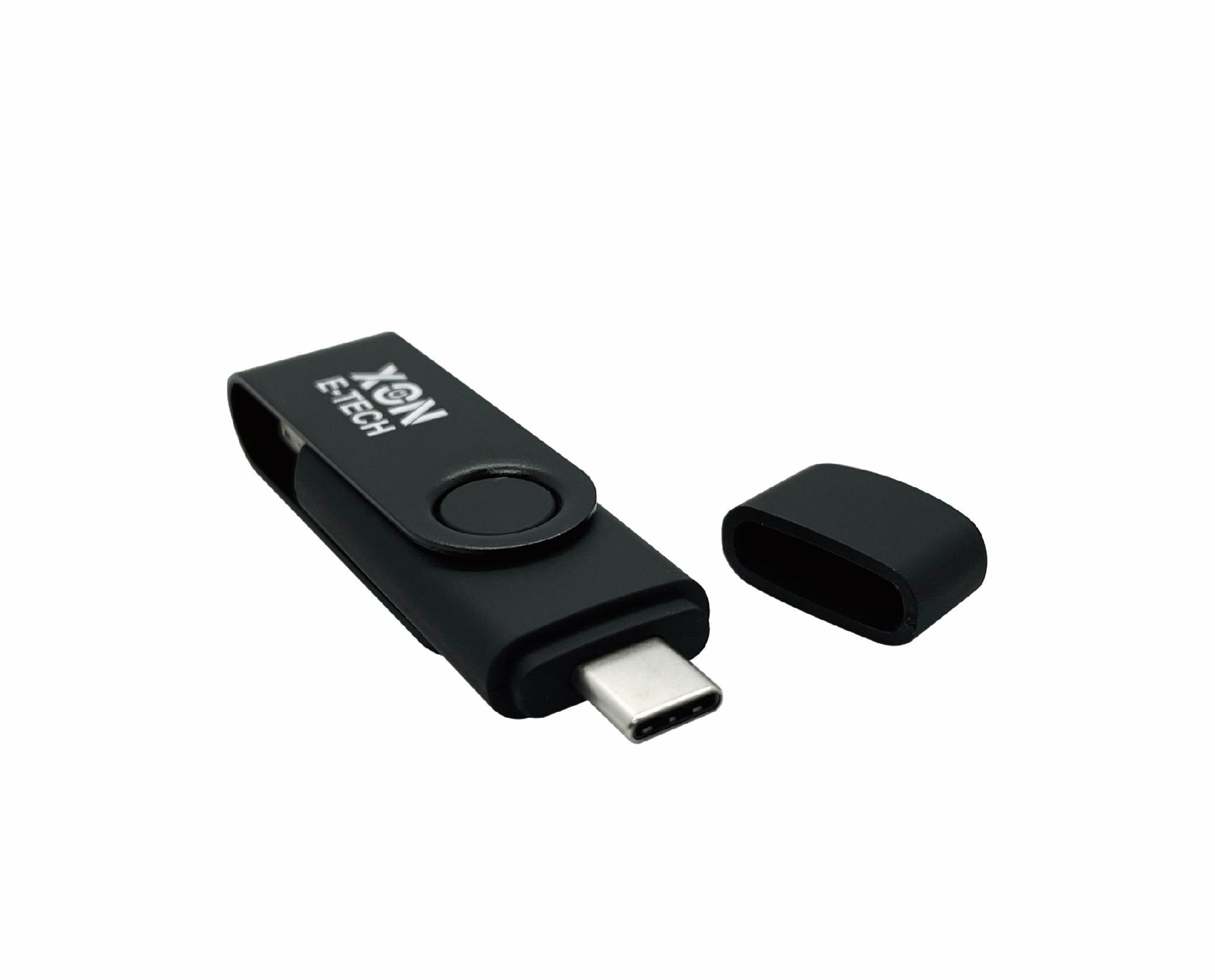 Флеш-память USB XON FlashDrive MultiConnect 128 Гб Черный (FX3M128PB 7652) - фото 3