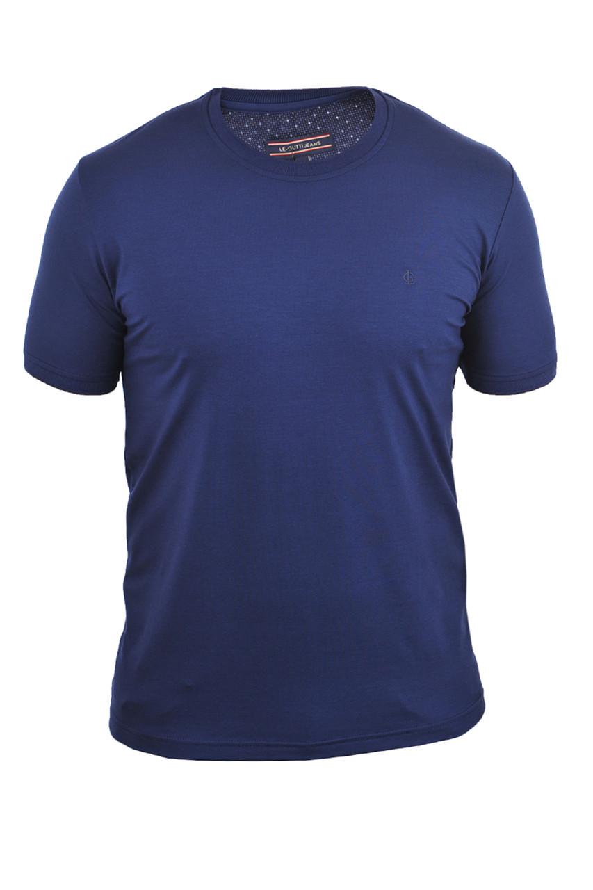 Футболка чоловіча Le Gutti 23-1543-16 M Темно-синій