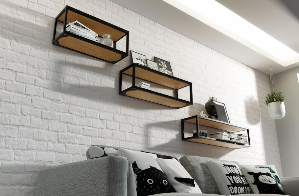 Полиця настінна EcoLoft IN-2792 30х110х33 см (28525170)