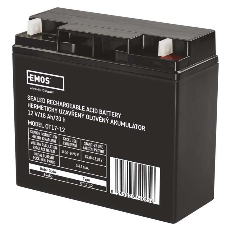 Батарея аккумуляторная Emos B9655 AGM 12V 18 Ah L1 (37804732)