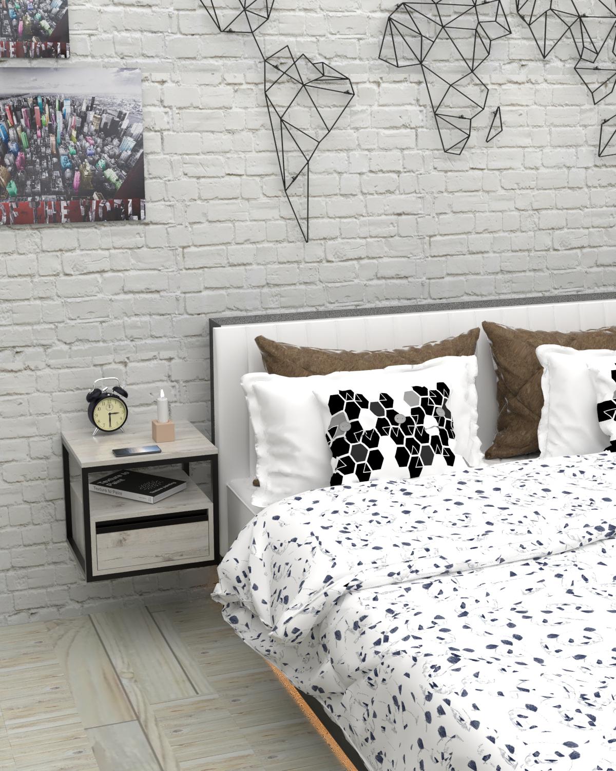 Тумба підвісна EcoLoft Селвін DSP-1449-2 в стилі лофт (34124232)