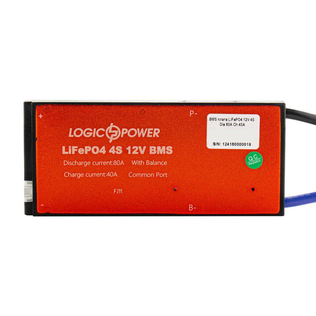 Плата BMS LogicPower LiFePO4 12V 4S Dis 80A Ch 40A с балансиром (25173024)