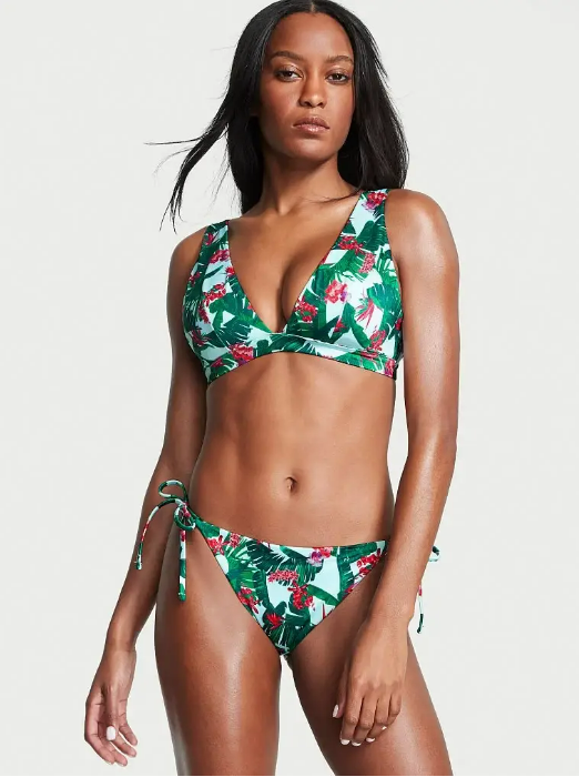 Купальник Victoria's Secret Swim Mix-and-Match Plunge Bikini S Зеленый (2095107267)