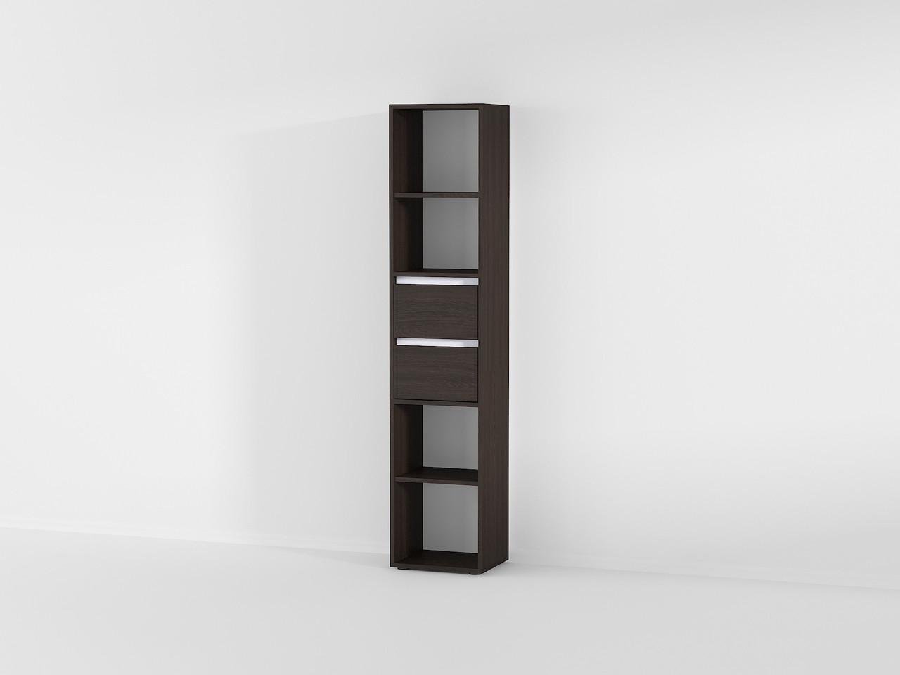 Полка для книг с выдвижными ящиками Moreli Forte Alice 1710x362x299 мм Венге магия (id27-0000-77-venge)