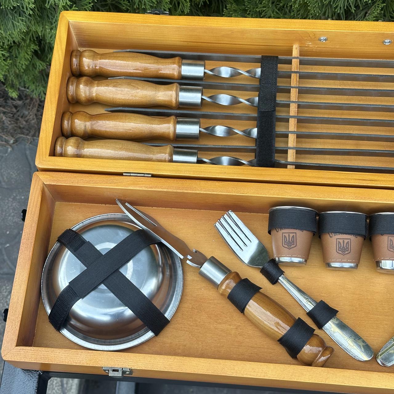 Набор подарочный для барбекю Mzavod Есаул Светло-коричневый (27728540) - фото 4 Набор подарочный для барбекю Mzavod Есаул Светло-коричневый (27728540) - фото 4