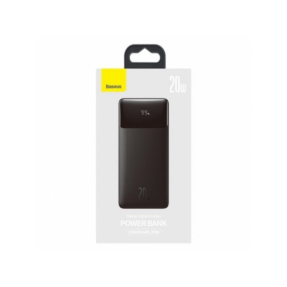Повербанк BASEUS Bipow Digital Display QC PD 20W 10000 mAh Black (25397375) - фото 6
