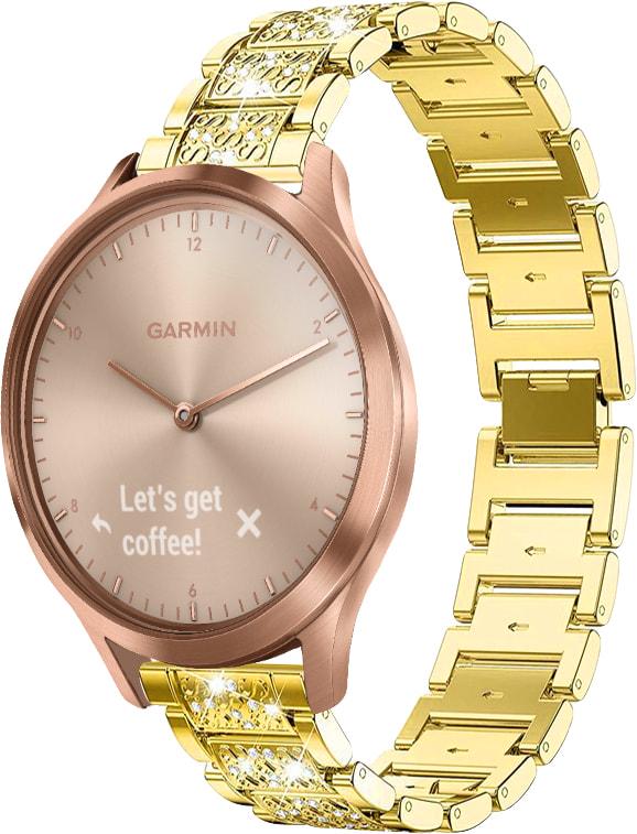 Браслет металлический Glam для Garmin Vivomove HR Gold (32786-2A)