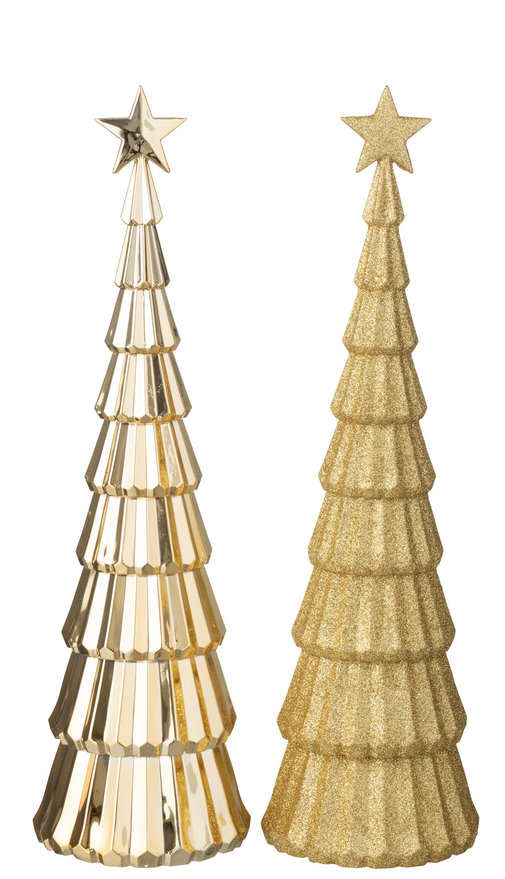 Елочки J-LINE пластиковые 2 шт. 40 см Золотой