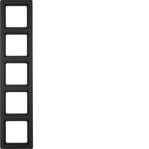 Рамка Berker Q.1 пятиместная Антрацитовый (10156086)