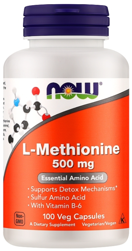 L-метионин NOW Foods L-Methionine 500 мг 100 вег. капc. (4257)