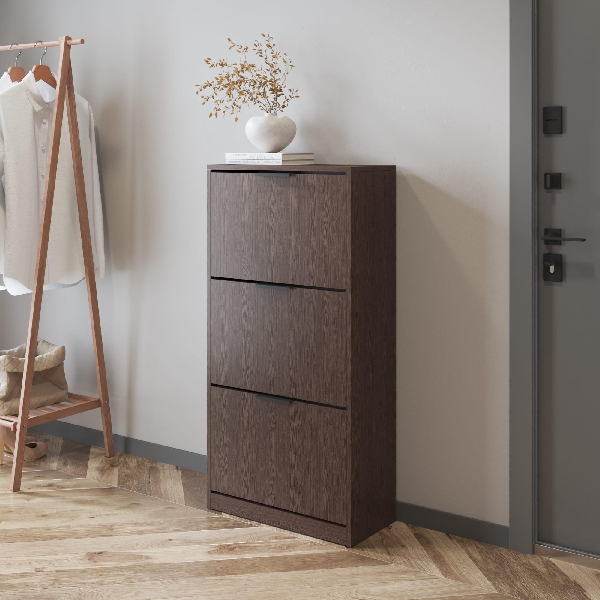 Тумба для взуття на 3 полиці ЛДСП Венге темний (372273) Тумба для взуття на 3 полиці ЛДСП Венге темний (372273)