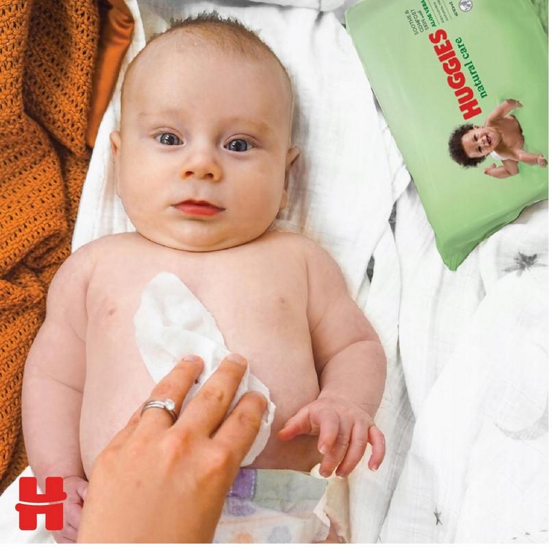 Вологі серветки Huggies Natural Care 560 шт. (2503852597) - фото 3