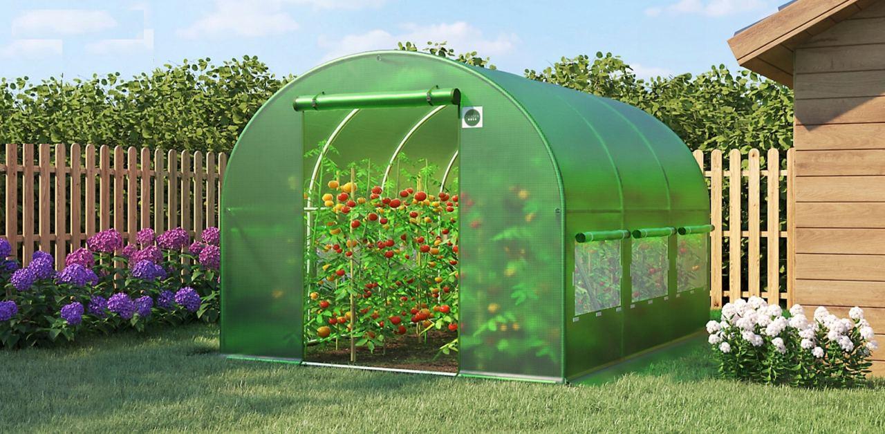 Теплиця садова Garden Line з вікнами з армованою плівкою 6 м² Зелений (PR-GL6GR) - фото 5 Теплиця садова Garden Line з вікнами з армованою плівкою 6 м² Зелений (PR-GL6GR) - фото 5