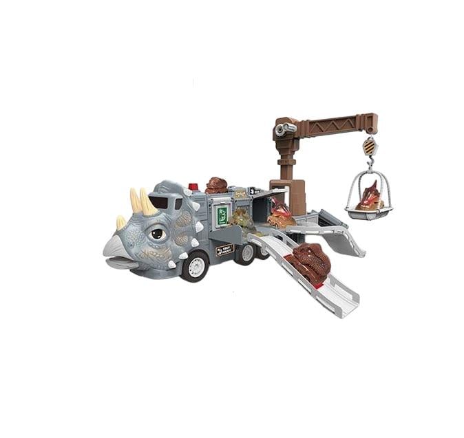 Парковка детская RJS Toys инерционный механизм/3 машинки/подъемный кран/10 мелодий Gray (149209)