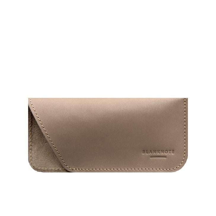 Чехол кожаный для очков Crazy Horse Светло-бежевый (A-028654)