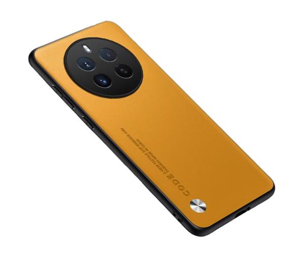 Кожаный чехол - накладка CODE Tactile Experience для Realme 12 Plus / 12 4G Желтый