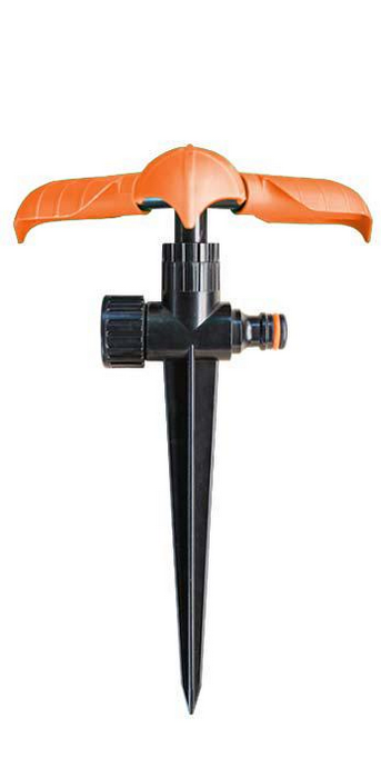 Ороситель вращающийся с тремя листочками на колу BLACK LINE (ECO-PW3325)