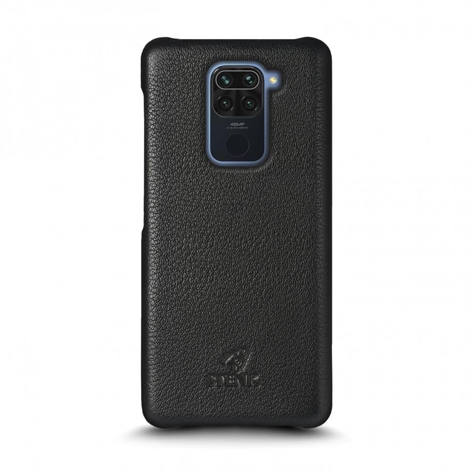 Кожаная накладка Stenk Cover для Xiaomi Redmi Note 9 Черный (69506)