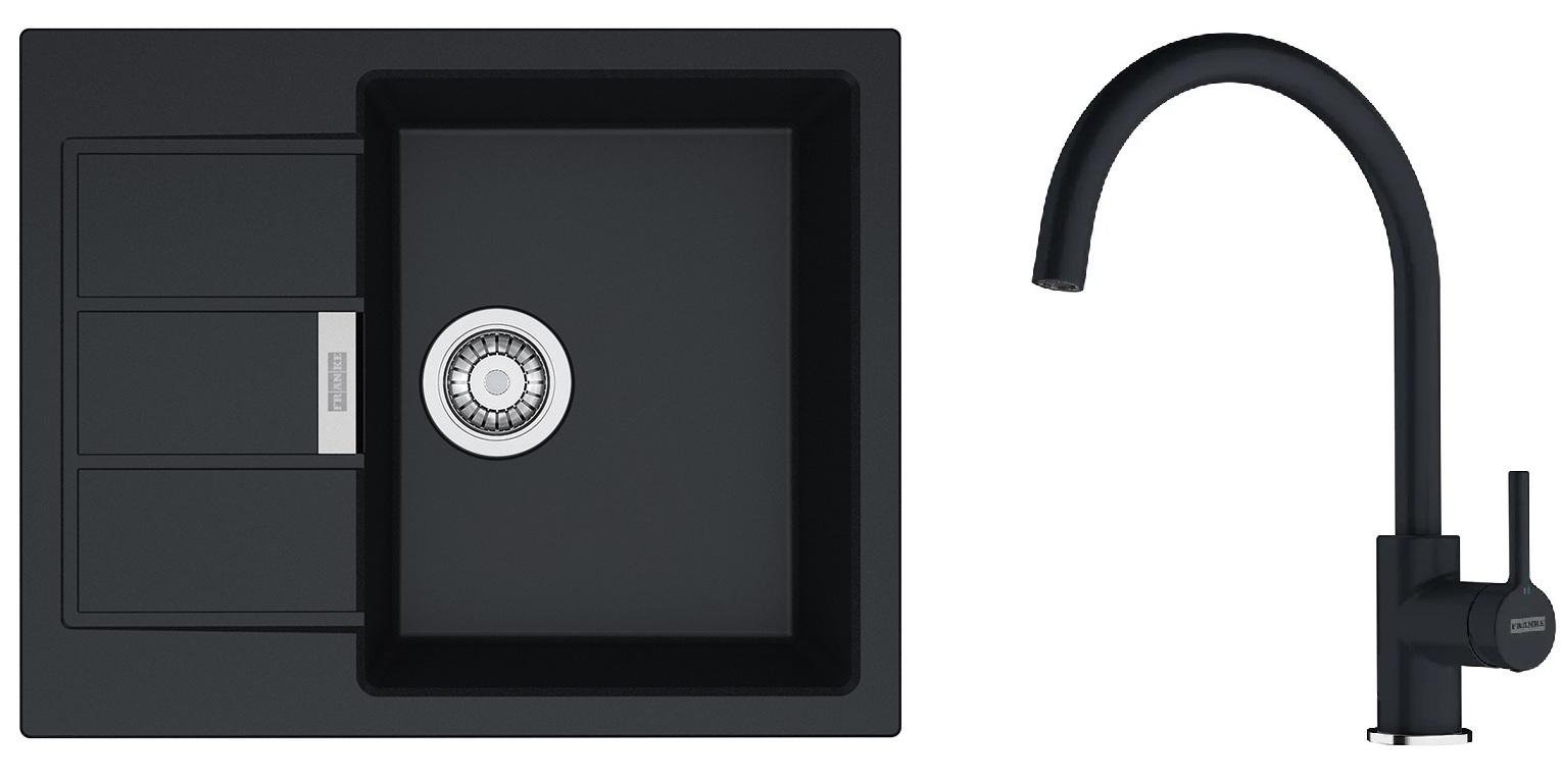 Комплект из кухонной мойки Franke Sirius 2.0 S2D 611-62 и кухонного смесителя Franke Lina (37107)