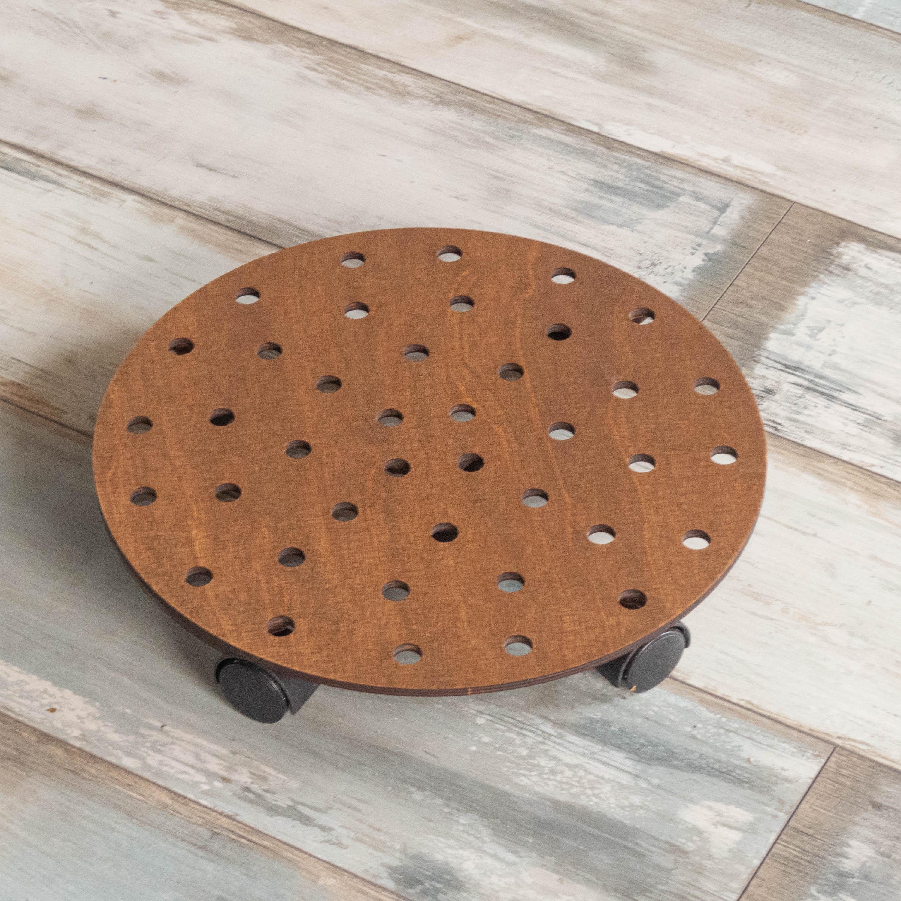 Подставка для цветов напольная Вент+ на колесах круглая 35 см (120127)