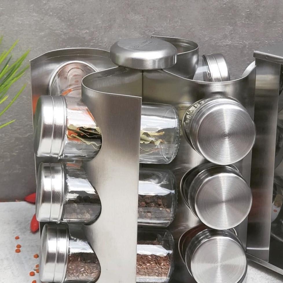 Набор для специй на подставке Edenberg EB-4021 12 емкостей из нержавеющей стали (2530557664) - фото 3 Набор для специй на подставке Edenberg EB-4021 12 емкостей из нержавеющей стали (2530557664) - фото 3