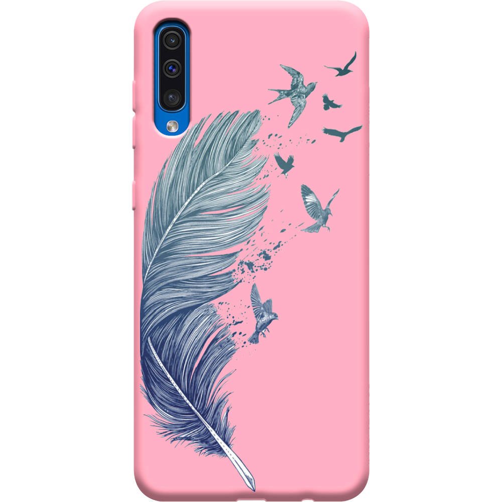 Чохол Boxface Samsung A505 Galaxy A50 Feather Рожевий силікон (36417-cc38-37015)