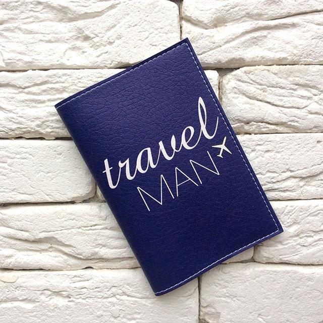 Обкладинка для паспорта Travel man 6 Синій (145) Обкладинка для паспорта Travel man 6 Синій (145)
