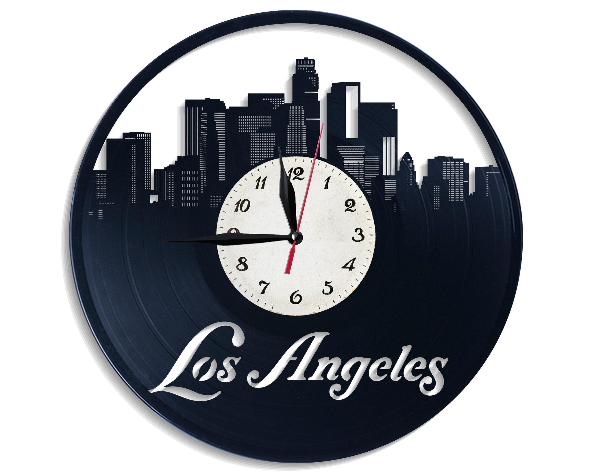 Часы настенные Лос-Анджелес 2714 из виниловой пластинки