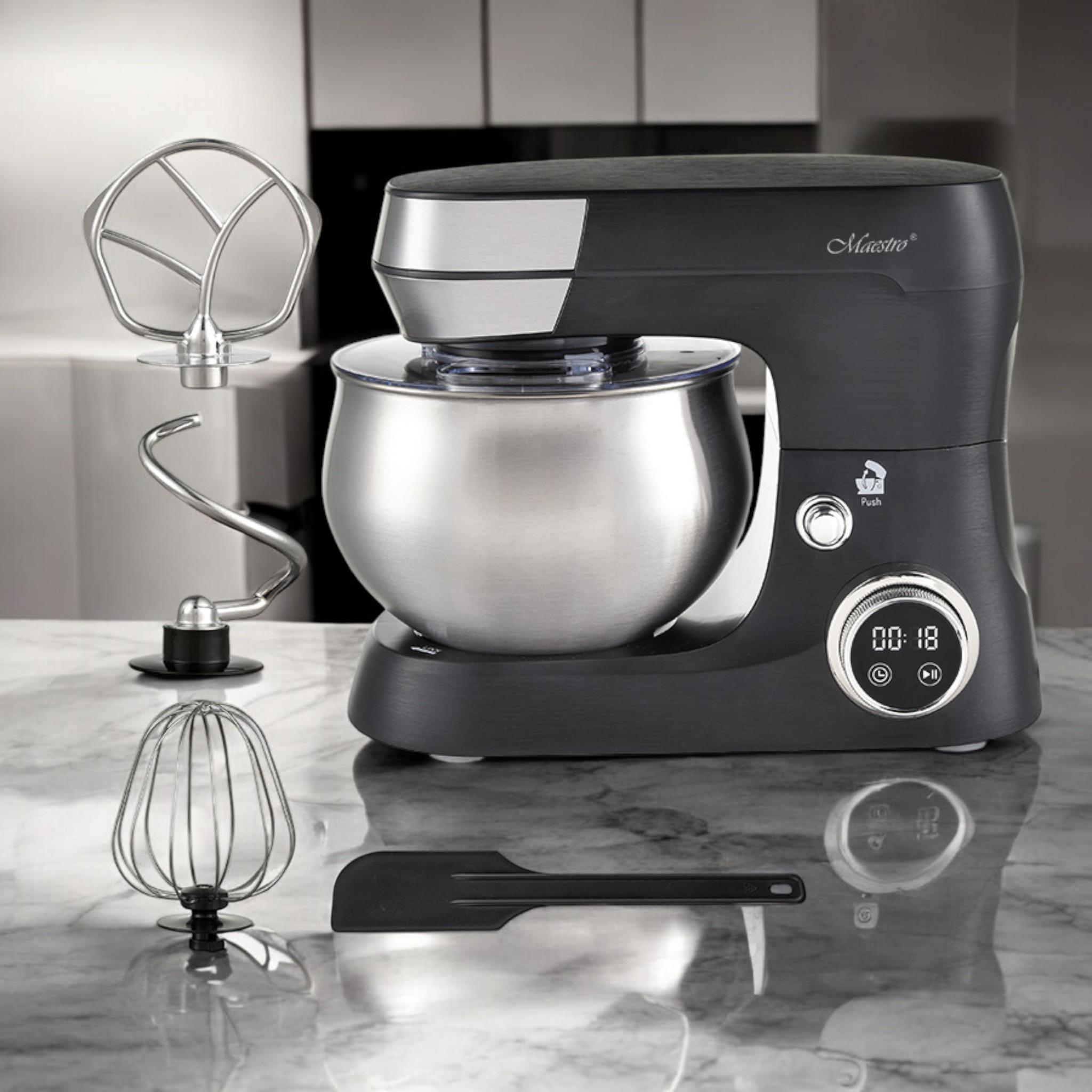 Міксер планетарний з чашею та LED-дисплеєм Maestro MR-558 2000 Вт 12 швидкостей Black (M_MR558Black) - фото 4