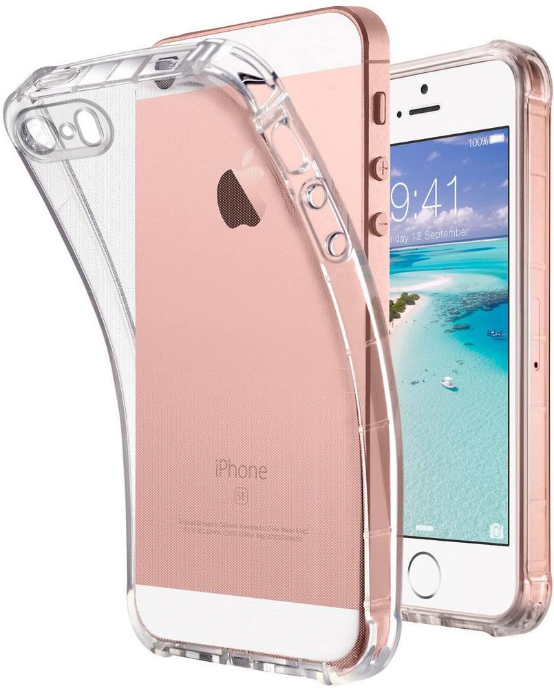 Прозрачный чехол UltraAir MultiCam для iPhone 5 5S SE (усиленный углами) (23220)