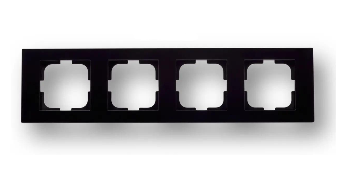 Рамка на 4 секции Grano Ovivo Electric Черный (400-170000-228)