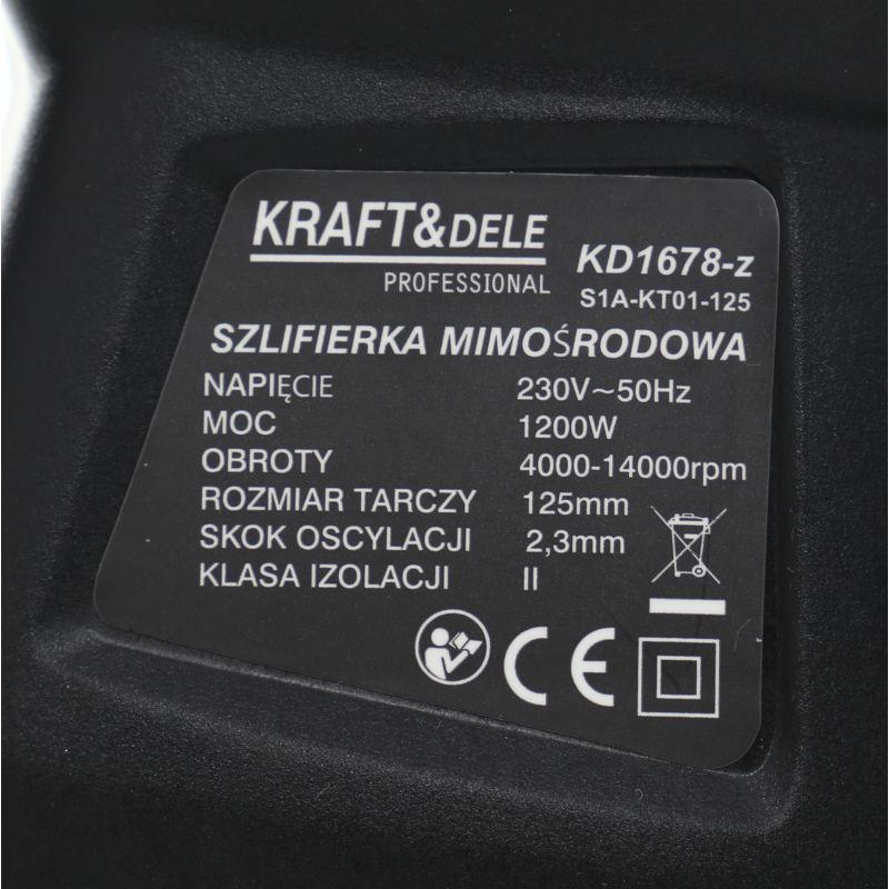 Машина ексцентрикова шліфувальна Kraft&Dele KD1678-Z 1200 Вт 4000-14000 об/хв 125 мм Синій - фото 9