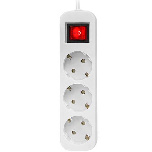 Сетевой фильтр с заземлением Defender S318 1.8м/3 розетки/2200 Вт Белый (992330) Сетевой фильтр с заземлением Defender S318 1.8м/3 розетки/2200 Вт Белый (992330)