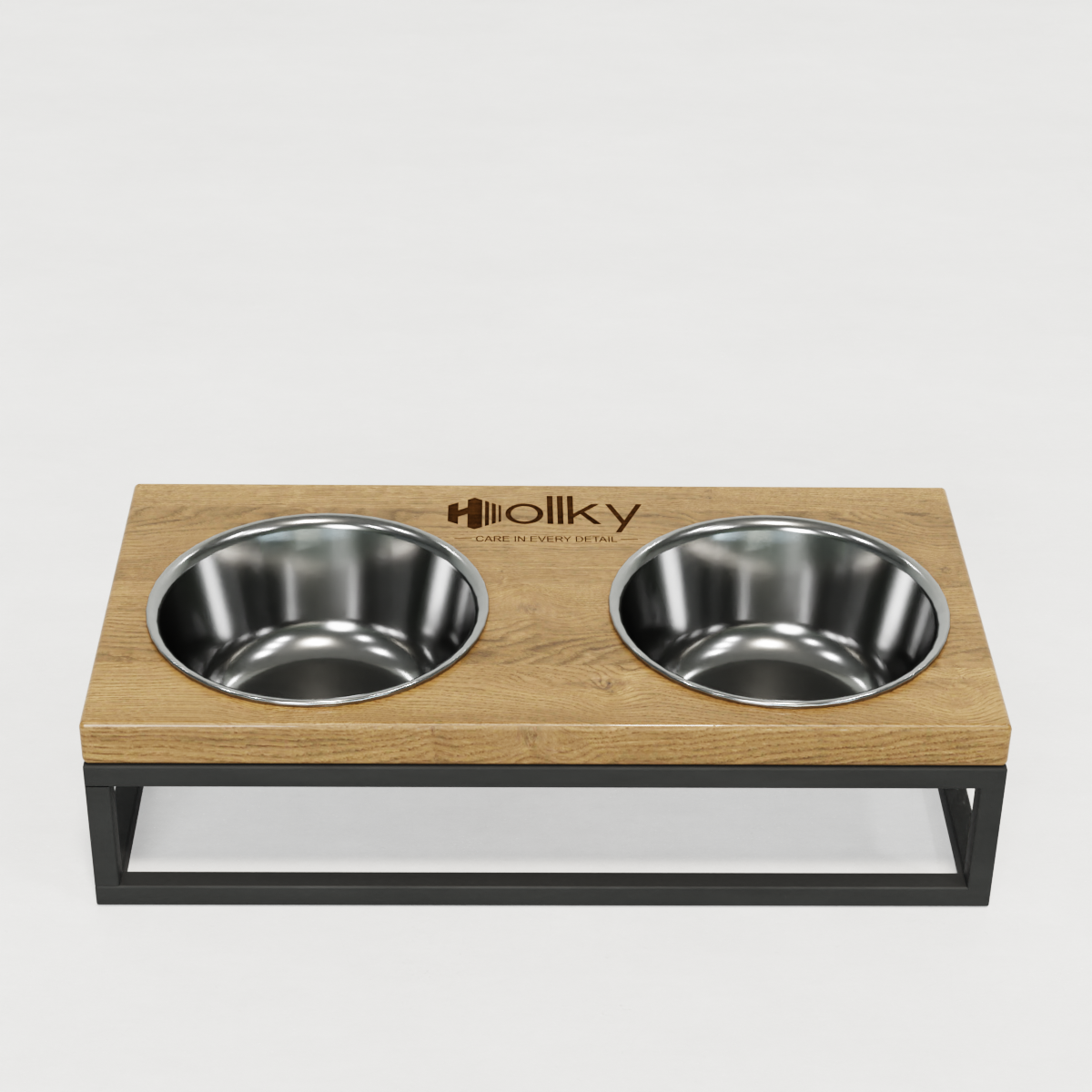 Миски на подставке для маленьких собак и котов Hollky Base S 2х0,45 л (BS-36187-GRNT) - фото 2 Миски на подставке для маленьких собак и котов Hollky Base S 2х0,45 л (BS-36187-GRNT) - фото 2