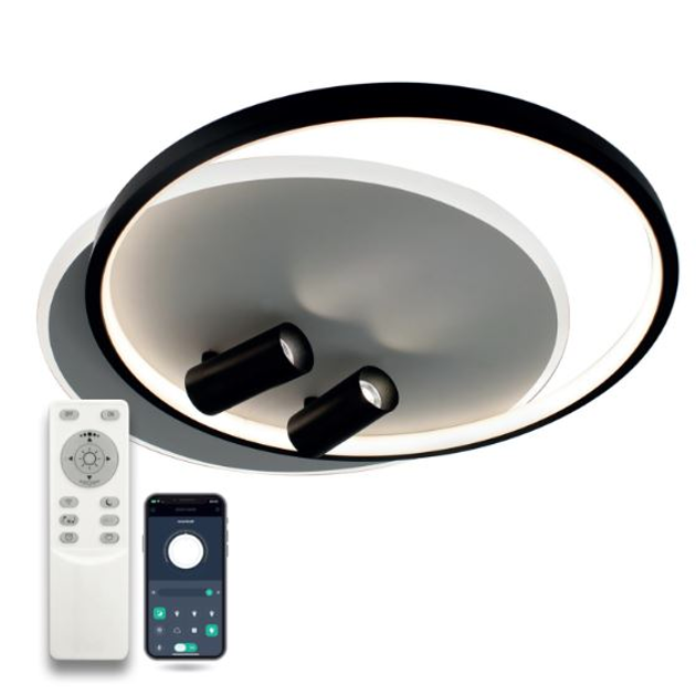 Люстра світлодіодна стельова Luminaria Geometria Downlight 65W 2R 400/490 220V IP20 White /Black (27344079)